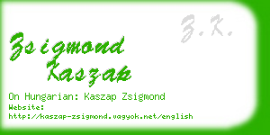 zsigmond kaszap business card